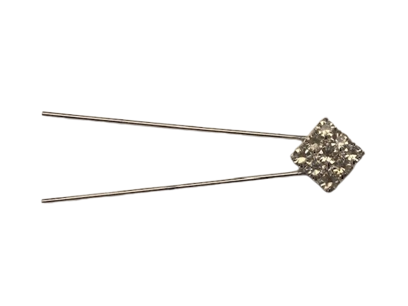 KETTY Haarfantasie -  prijs per stuk:steker met stras vierkant