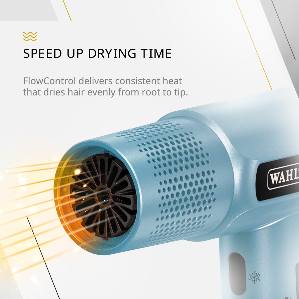 WAHL Haardroger - Vanguish Cool Blue