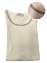 T-Shirt - Ronde Hals Fantasie Stras - Wit 