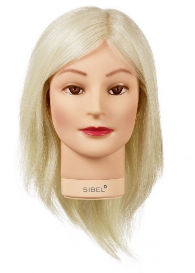 SIBEL Tête d’entraînement - Blondy 100 % cheveux humains