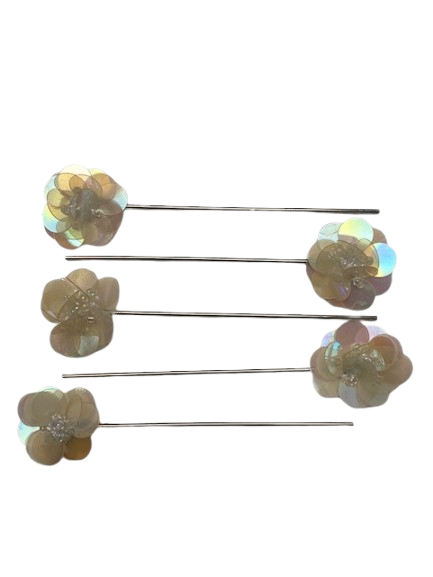 KETTY Haarfantasie -  Prijs per STEKER : steker +bloempailletjes