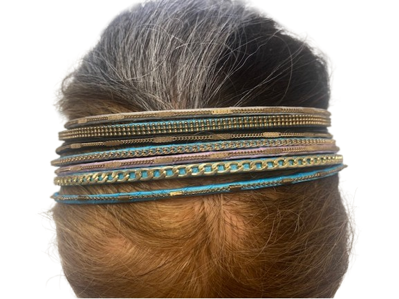 Haarfantasie - Diadeem assorti stras-ketting of strik