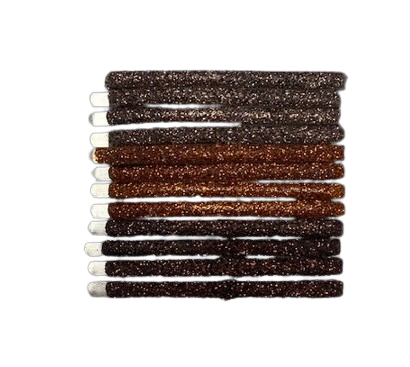 DANA Haarfantasie - Schuivers 12 Stuks Brons/Bruin/Steenrood