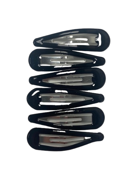 DANA Fantaisie Cheveux Barrette Noire 5 cm Clic-Clac  