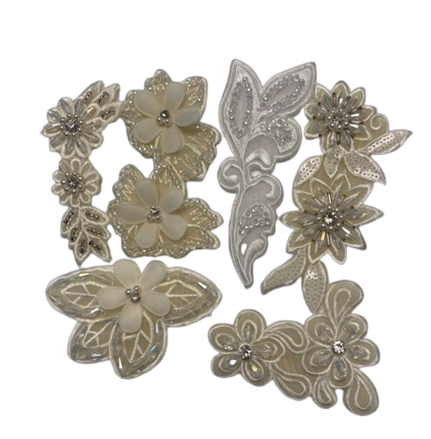 DANA Haarfantasie 306075 Velcro Patches Ecru-Beige-Wit