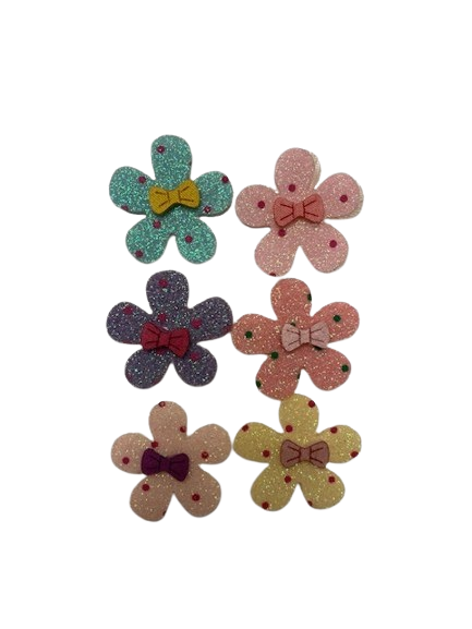 DANA Haarfantasie - glitter bloemen patch cheveux - 6 Stuks