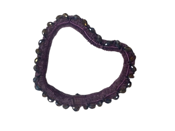 DANA Elastiek paarse Elastiek met pareltjes