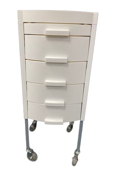 UKI Table de Travail Manhattan Roulettes Rapides Blanc