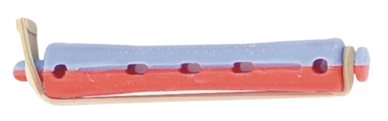 SIBEL Bigoudis permanente - Court 10 mm 12 pièces Bleu/Rouge