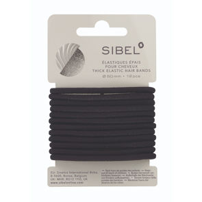 SIBEL Hair Elastic - Thick Hair Bands 12 Pieces