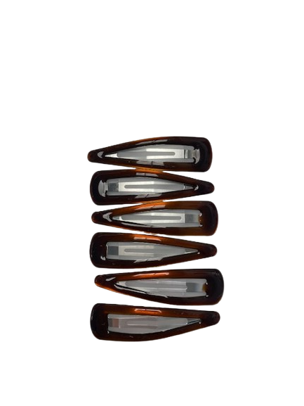 DANA Haarfantasie - Clic Clac Haarspeld - Bruin - Medium - 6 Stuks