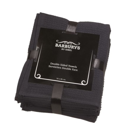 BARBURYS Serviette - Cotton 50x80 cm 6 st Noir