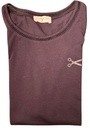 *** T-Shirt - 20/19 marineblauw / fantasie hals niet-geborduurd MEDIUM
