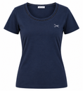 T-Shirt - 20/19 bleu marine / col fantaisie non brodé TAILLE M