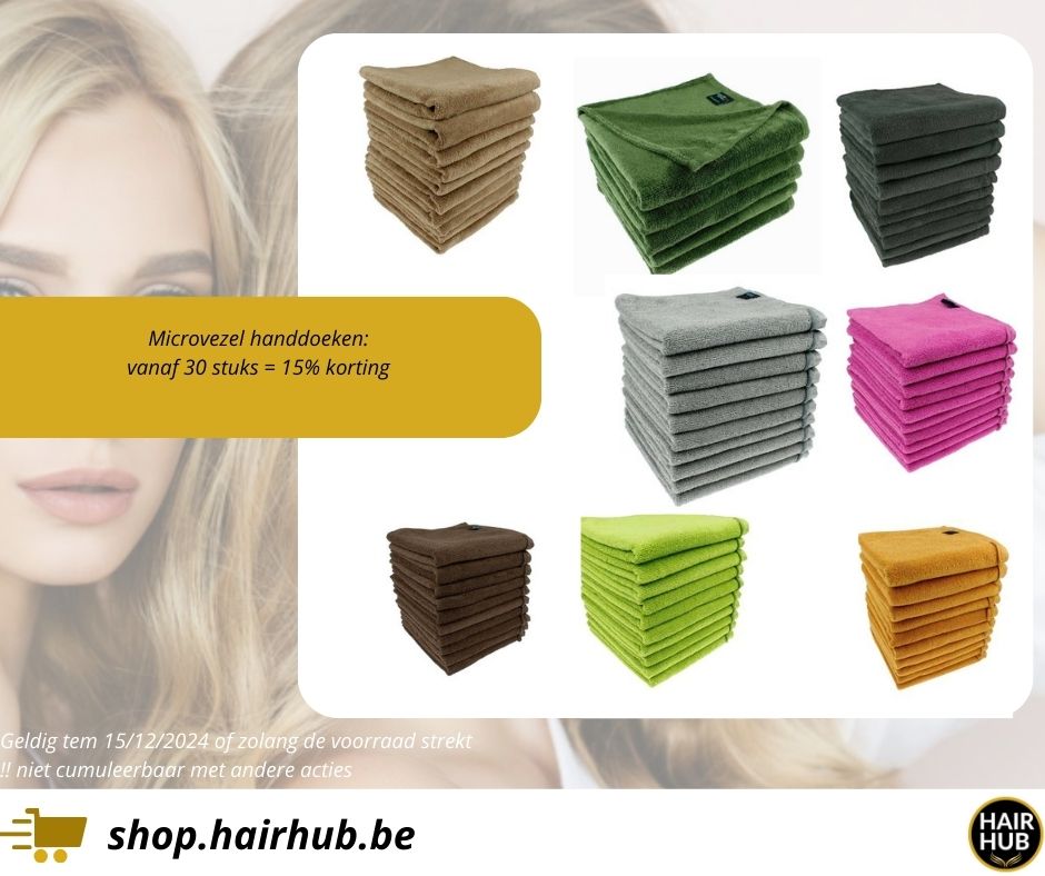 15% op microvezel handdoeken