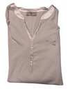 T-Shirt - V-Hals met Knoopjes 3/4 mouw - Wit