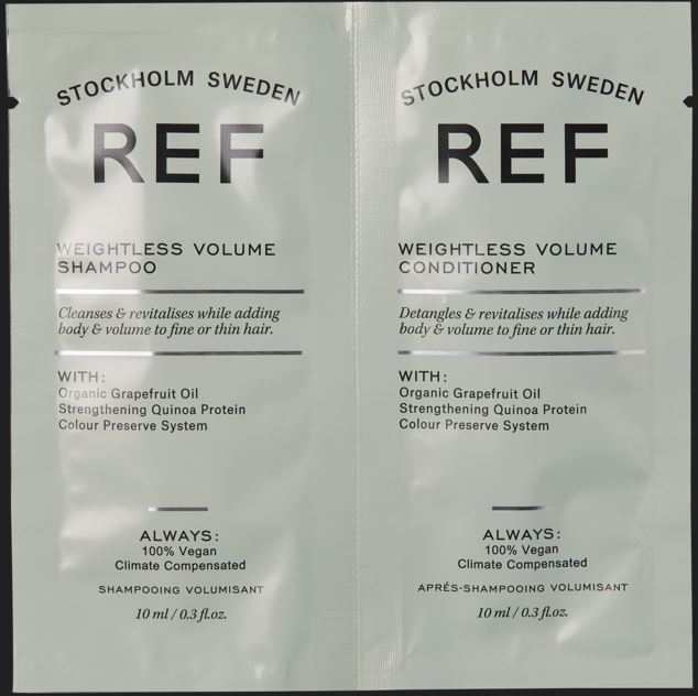 REF Échantillon - Weightless Volume Shampooing + Après-shampooing 10 ml 