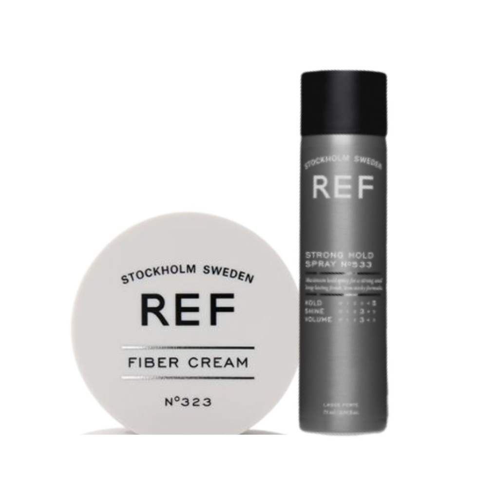 REF Wax Set: Fiber Cream + Strong Hold Spray 75 ml
