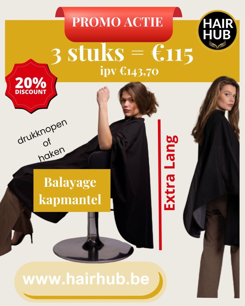 TREND Balayage Kapmantel Deal - 3 Stuks