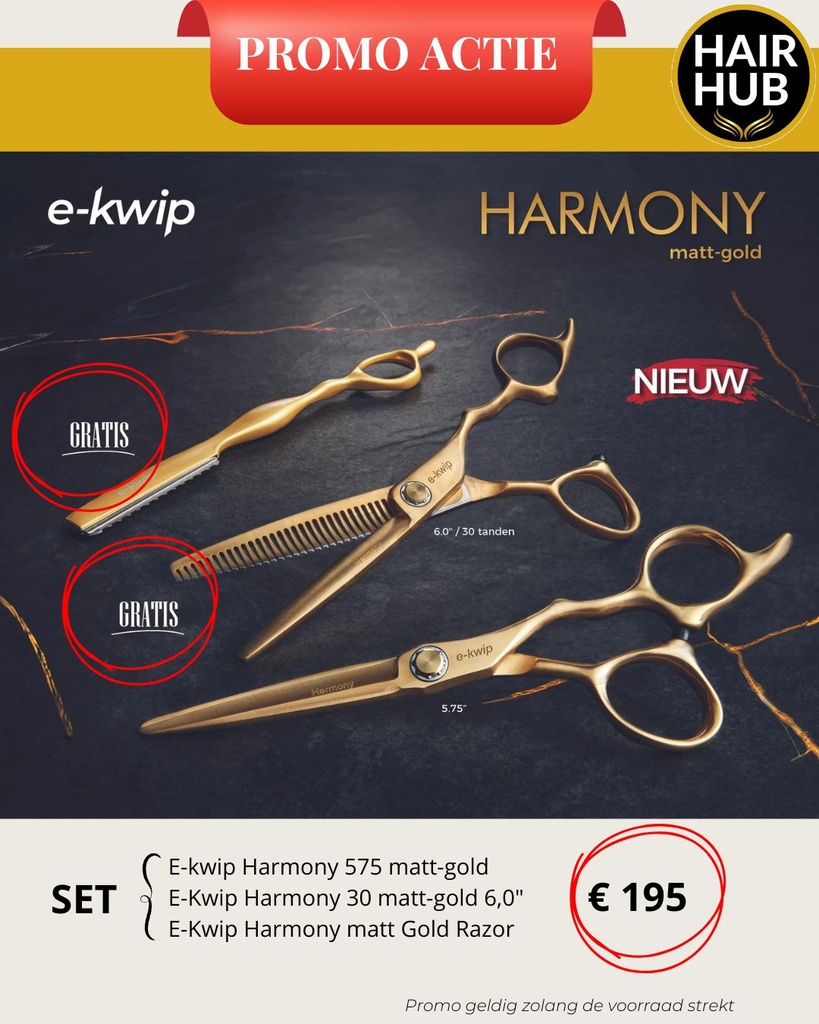 E-Kwip Harmony Set (Schaar + Effischaar + Razor)