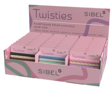 SIBEL Display - Twisties Haarelastieken 30 Stuks - Limited Edition