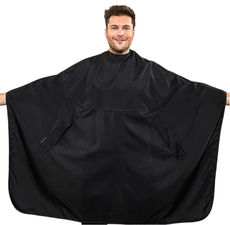 TREND Peignoir de coiffure Nano 2 in 1 Noir - Crochets