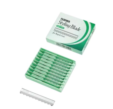 [2116660811] FEATHER Scheermesjes - Styling Blade WG Type Rapid Cut 10 Stuks