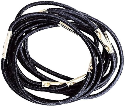 [2116657811] EFALOCK Élastique à cheveux – Grand fin noir (10 pièces)