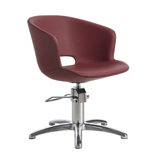 Chaise de coiffure "Elena" – base étoile – pompe blocable