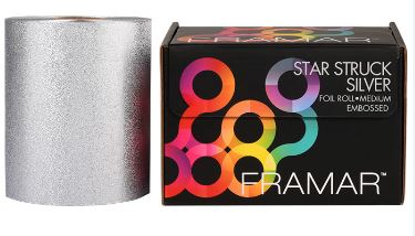 [FR-R-EMB-MSIL] FRAMAR Feuilles alu - ROULEAU 98 m - Embossées - Star Struck Silver