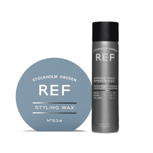 [P25017] REF Wax Set: Styling Wax + Strong Hold Spray 75 ml