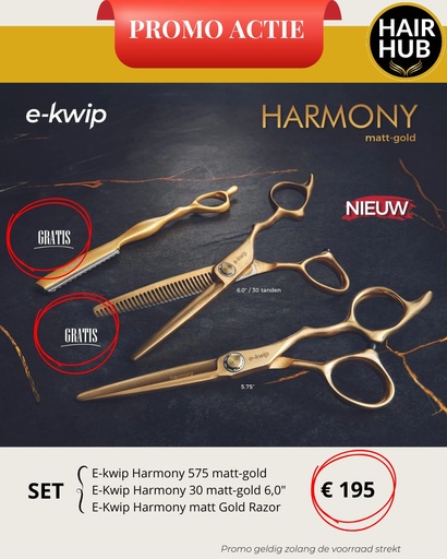 [0535] E-Kwip Harmony Set (Schaar + Effischaar + Razor)