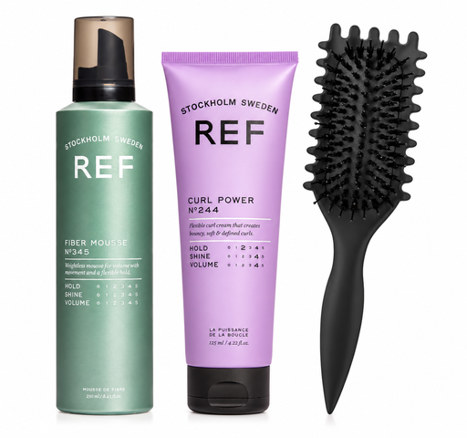 [26102811521] REF Voordeel Duo Set - Fiber Mousse + Curl Power + Gratis Curly Brush