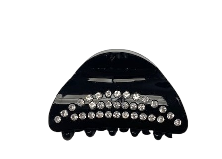 [2116657971] DANA BARRETTE NOIRE AVEC STRASS  