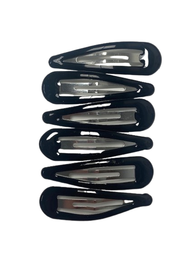 [2116657940] DANA Fantaisie Cheveux Barrette Noire 5 cm Clic-Clac  