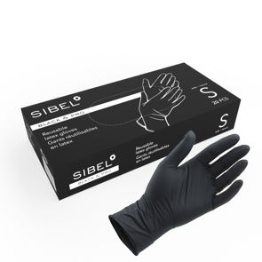 SIBEL Gants Latex Black&Pro Latex Satin 20 pièces