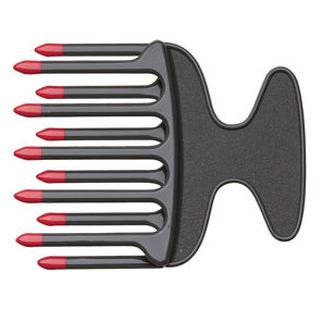 [P003155] SIBEL Peigne Afro Noir/Rouge À l’unité
