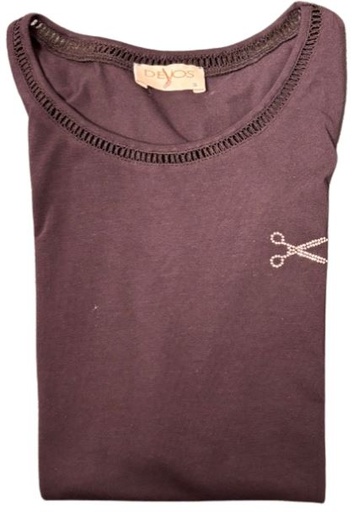 T-Shirt - 20/19 bleu marine / col fantaisie non brodé TAILLE M