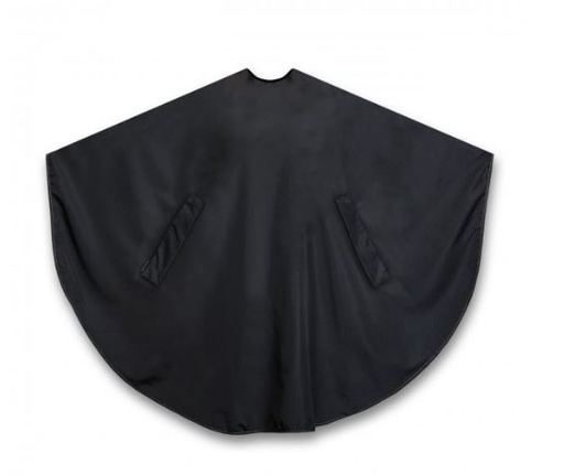 [2116671859] TREND Peignoir de Coupe Ellipse Nano Noir avec boutons pression