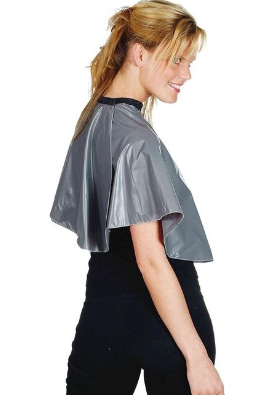 [2116652890] SIBEL Cape de coupe - Cape d’épaule Charlotte PVC Gris