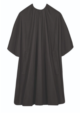 [2116652925] SIBEL Peignoir de coupe Hystory Polylux avec crochets noir