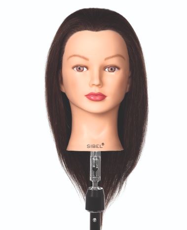 [2116653019] SIBEL Tête d’entraînement - Aline Étudiante 35–40 cm 100 % cheveux humains