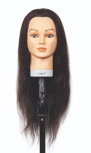 [02665740501] SIBEL Tête d’entraînement - Jenny Châtain 100 % cheveux humains